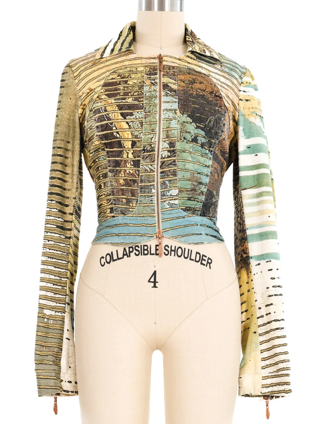 2002 Roberto Cavalli Animal Print Zip Jacket
