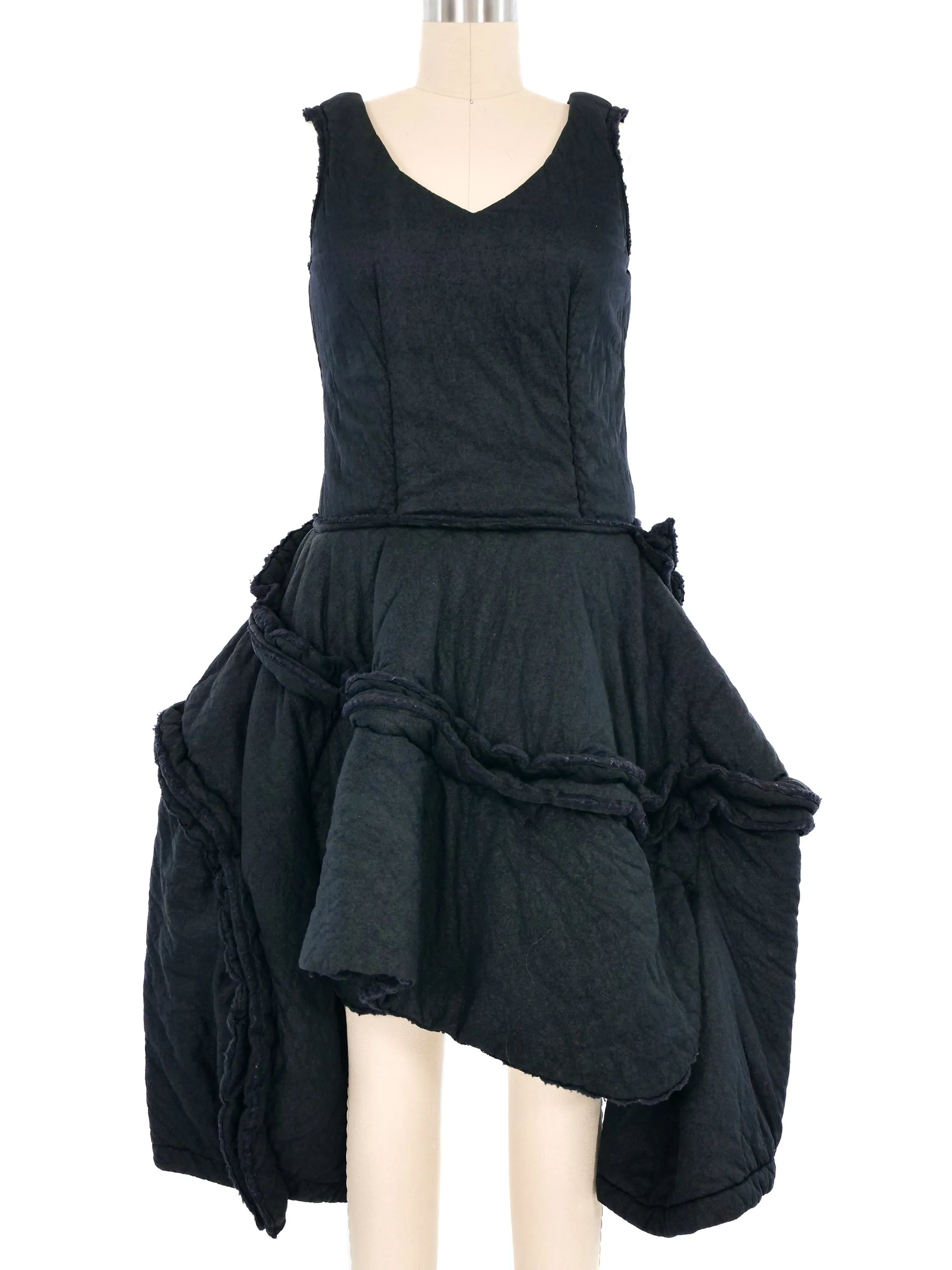 2017 Comme des Garcons Quilted Puff Tank Dress