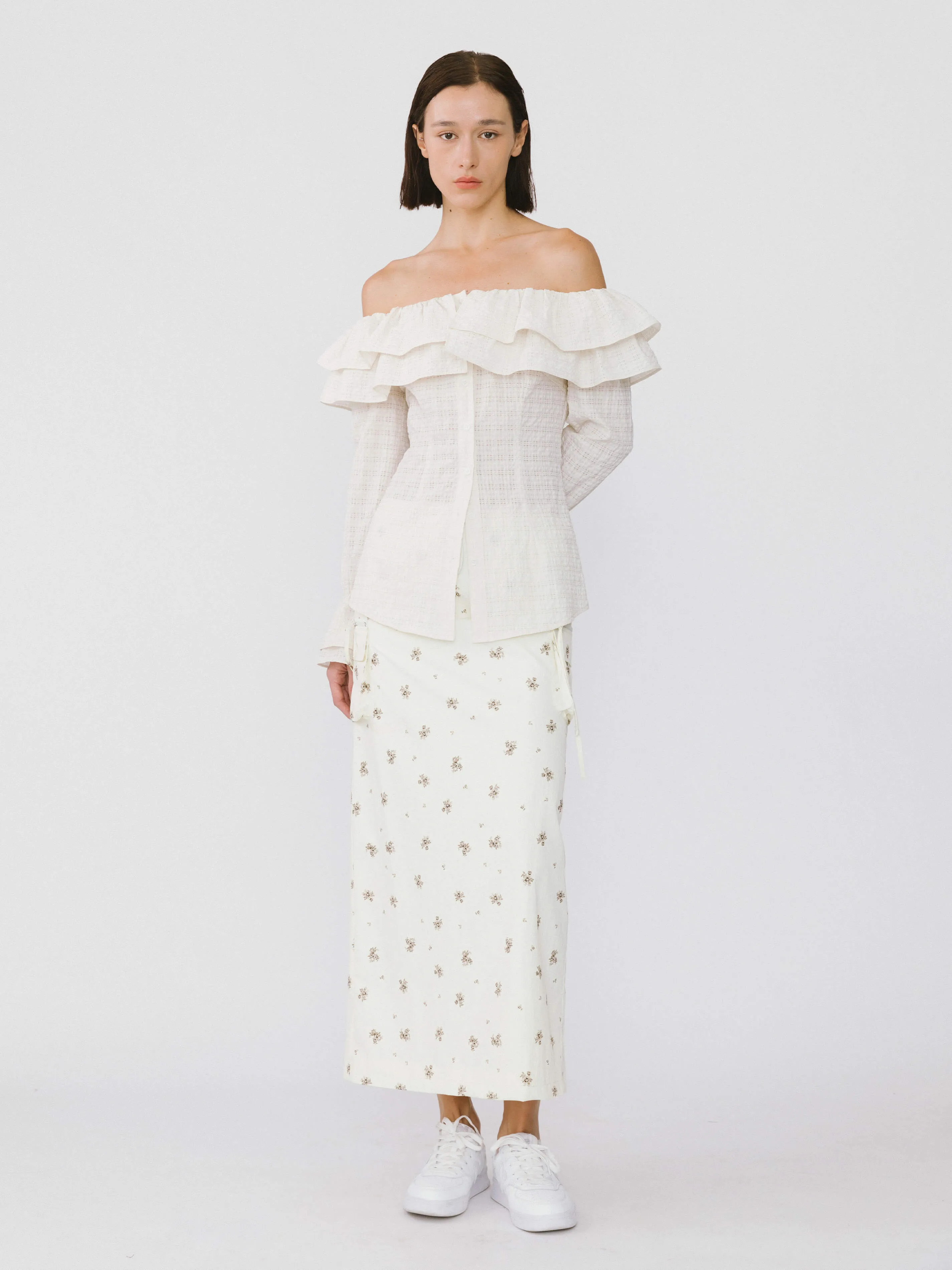 A-line Floral Skirt