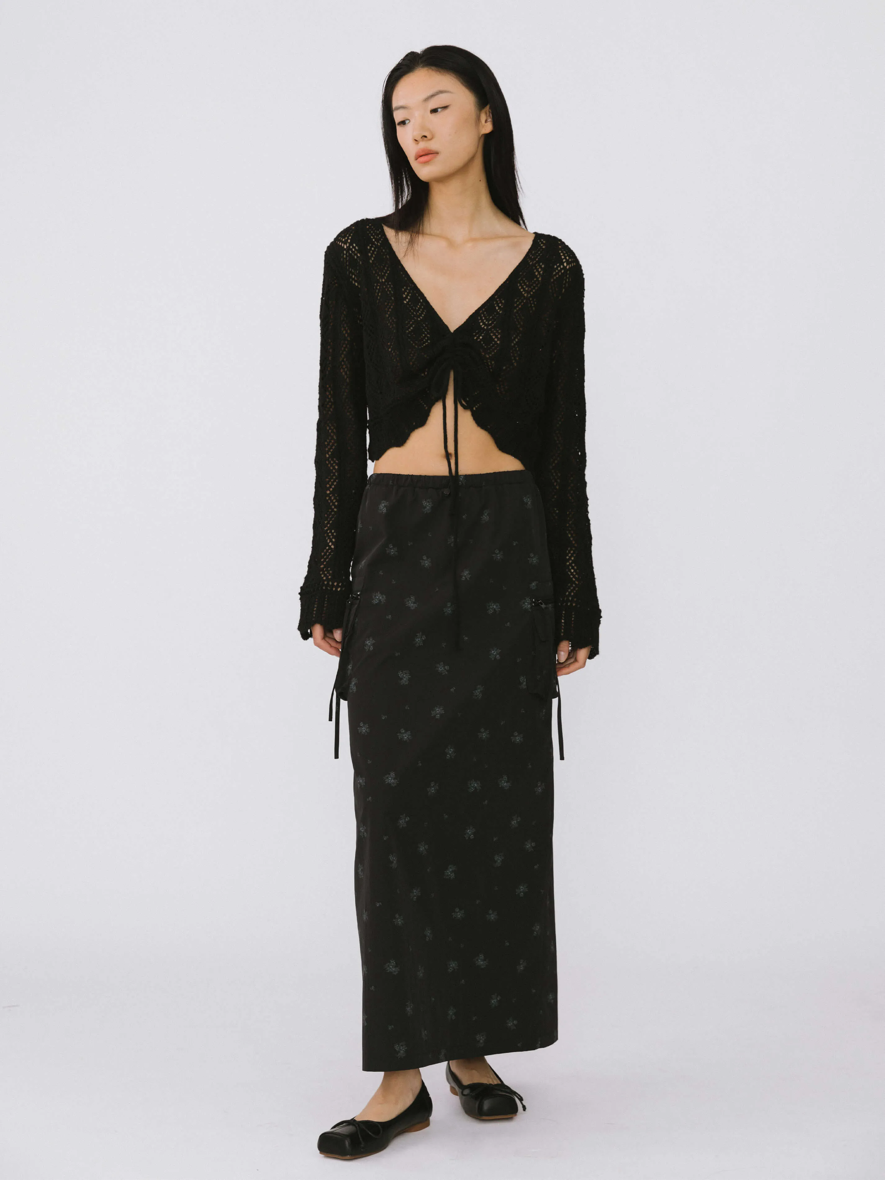 A-line Floral Skirt