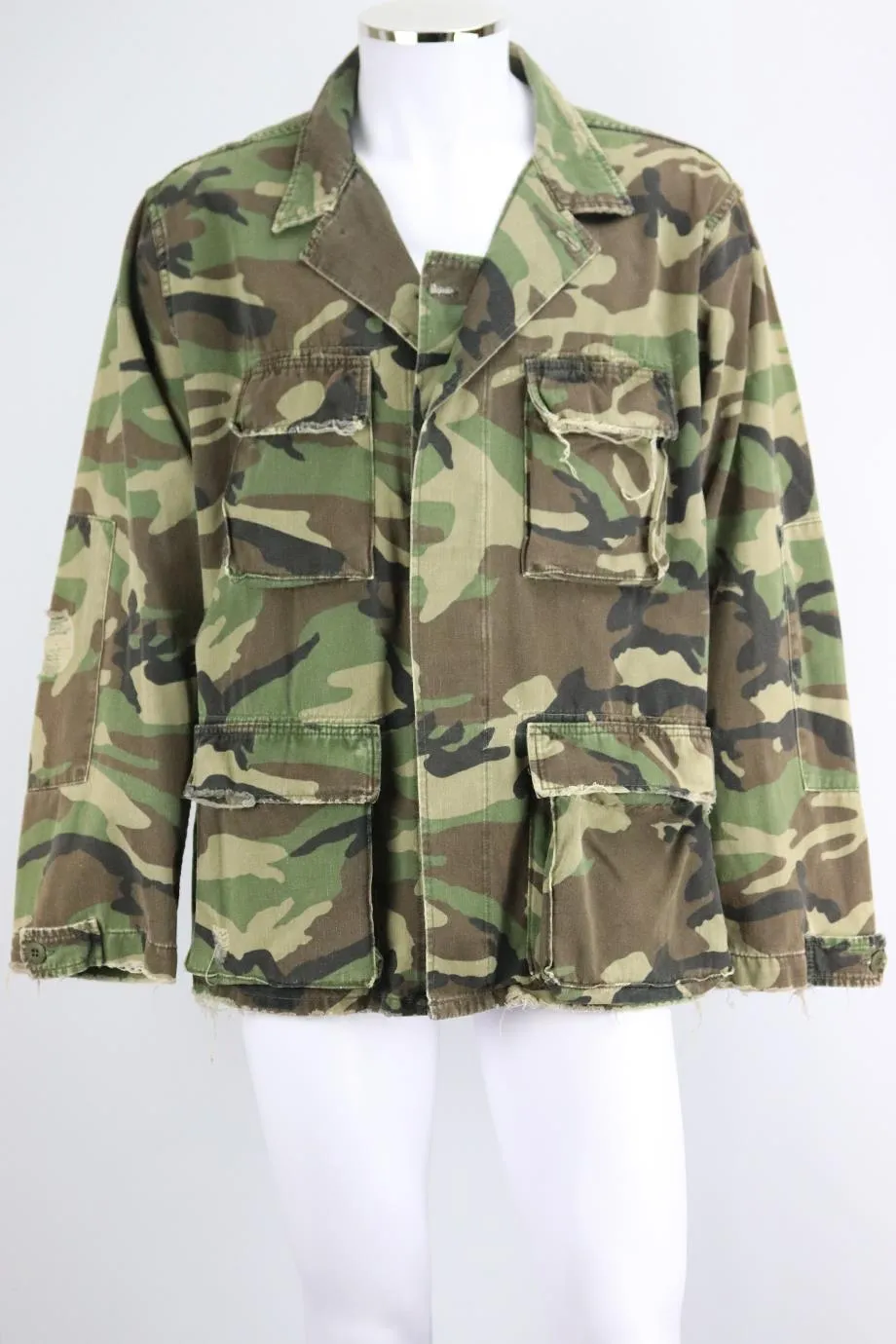 ADAPTATION MEN'S APPLIQUD CAMOUFLAGE PRINT COTTON JACKET XLARGE