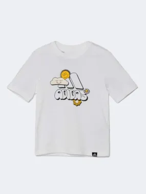 Adidas Doodle Pack Little Boys Sportswear T-Shirt White/Yellow