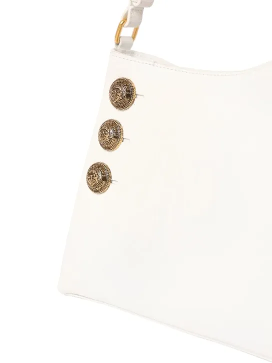 Balmain   Emblème grained leather shoulder bag 