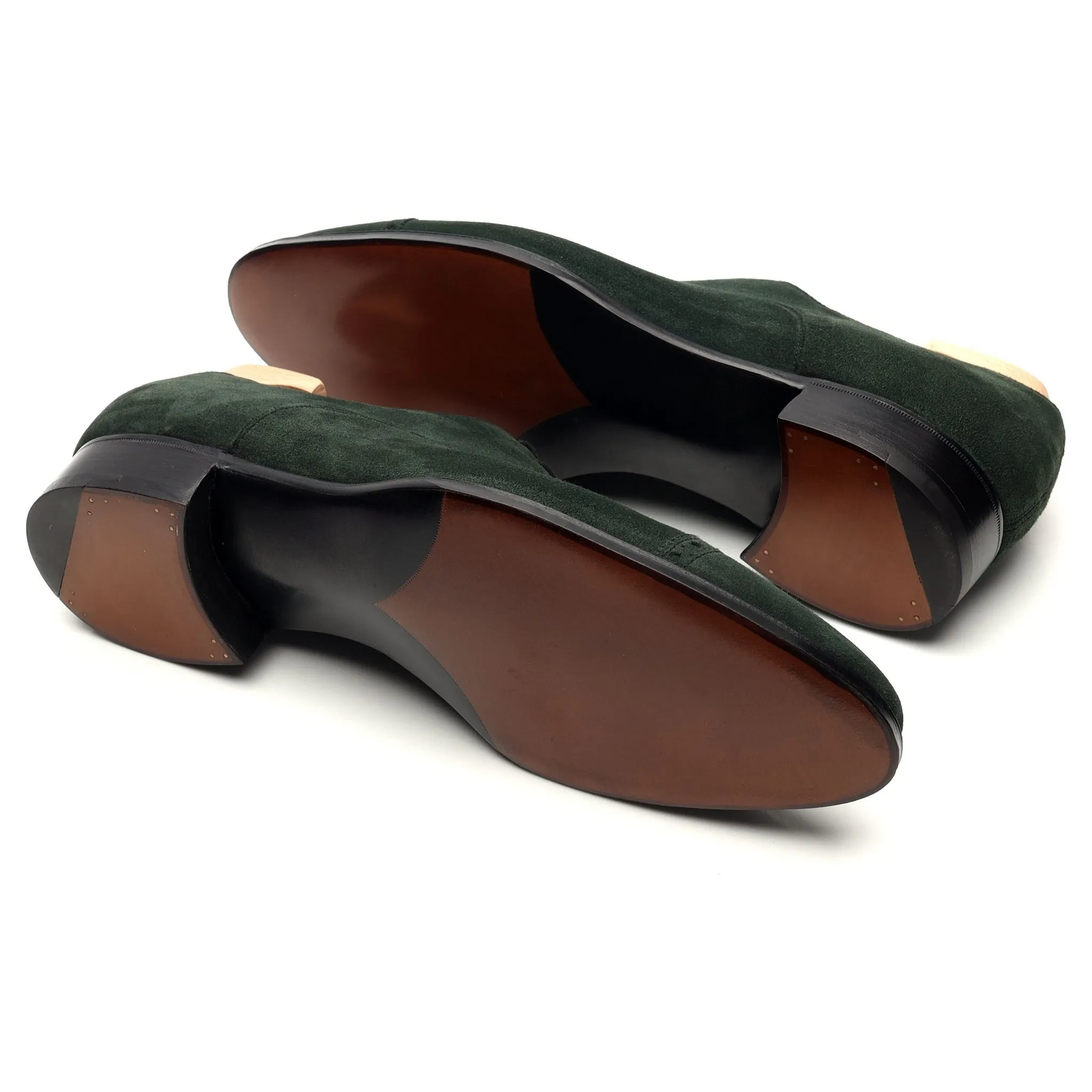 'Cambridge' Dark Green Suede Oxford UK 8.5 E