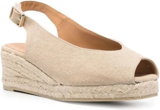 Castañer Dosalia slingback wedge espadrilles Neutrals