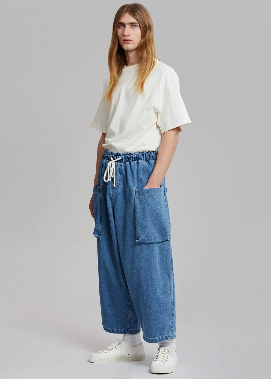 Cliff Denim Balloon Pants - Worn Wash