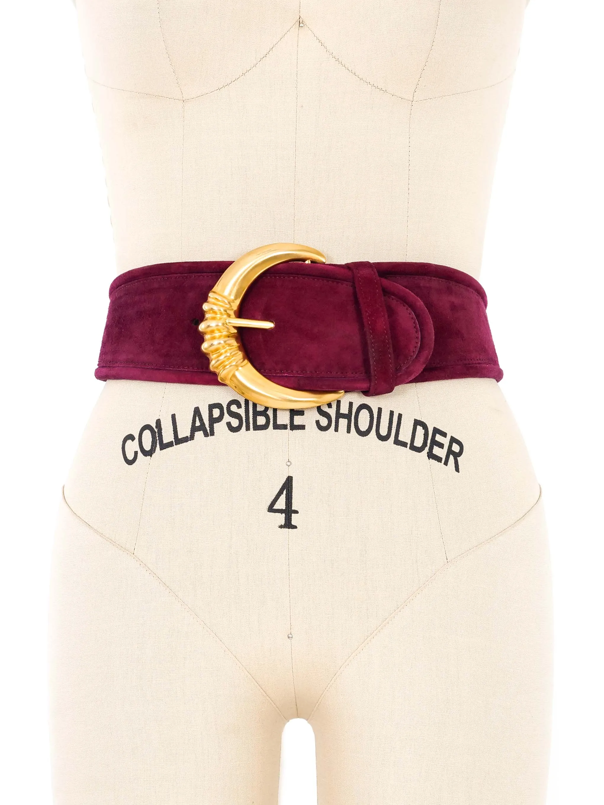 Donna Karan Wine Suede Belt