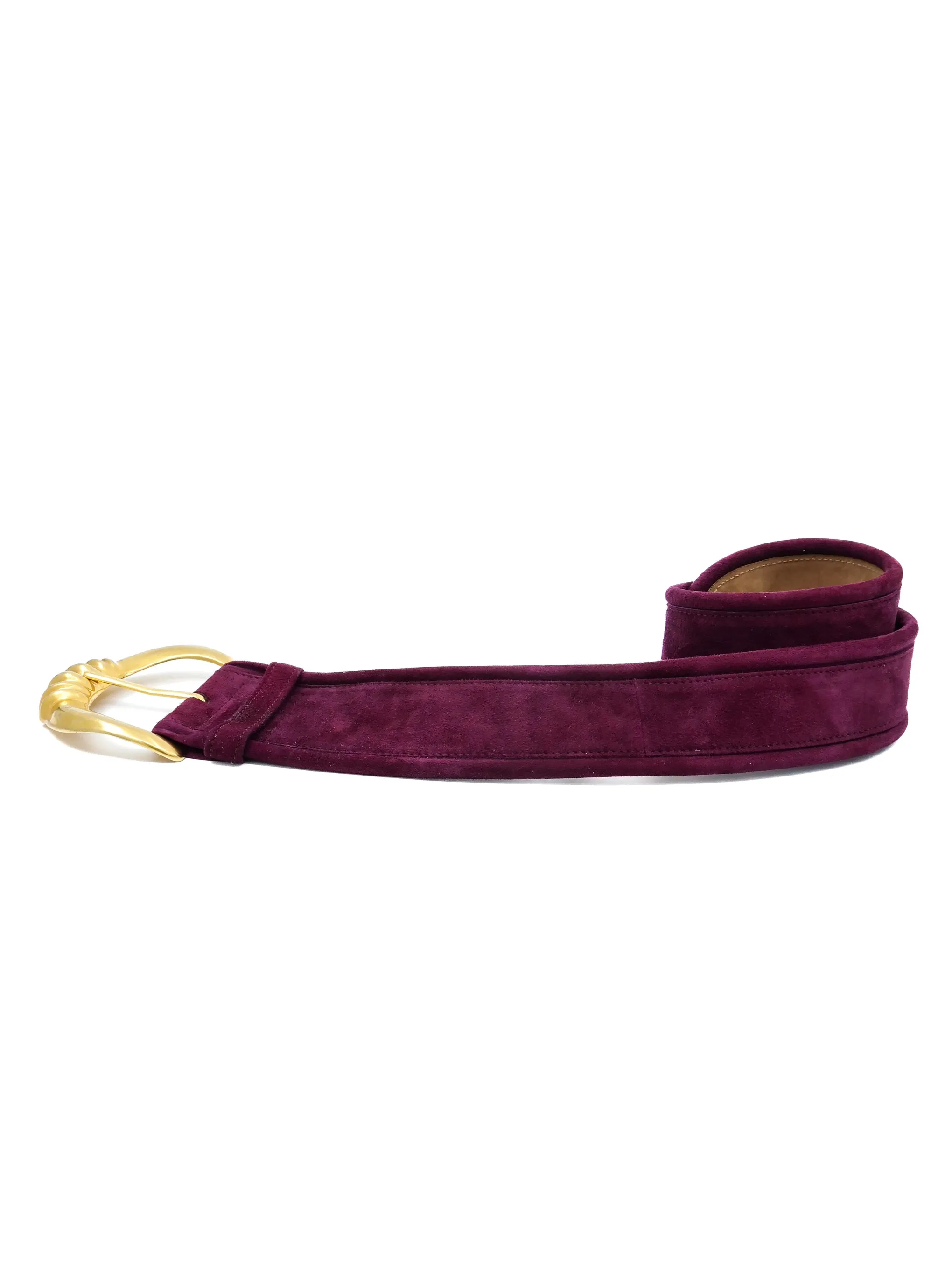 Donna Karan Wine Suede Belt