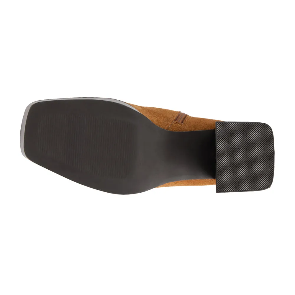 Duke Square Toe Platform Zippered Boots