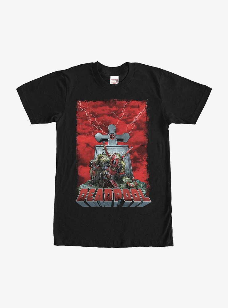 Hot Topic Marvel Deadpool Grave T-Shirt