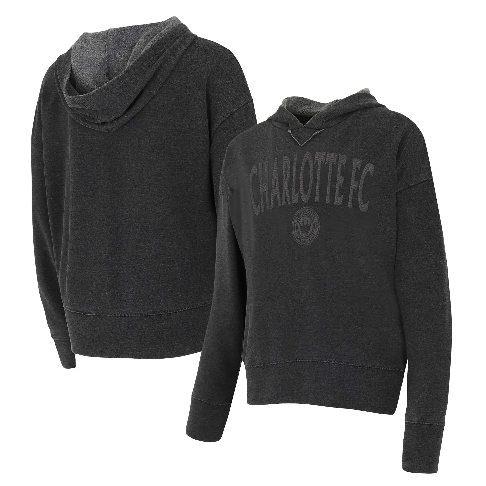 Lids Women's Concepts Sport Charcoal Charlotte FC Volley Hoodie Long Sleeve T-Shirt