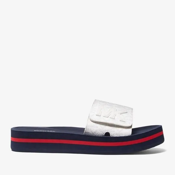 MICHAEL Michael Kors Logo Platform Slide Sandal