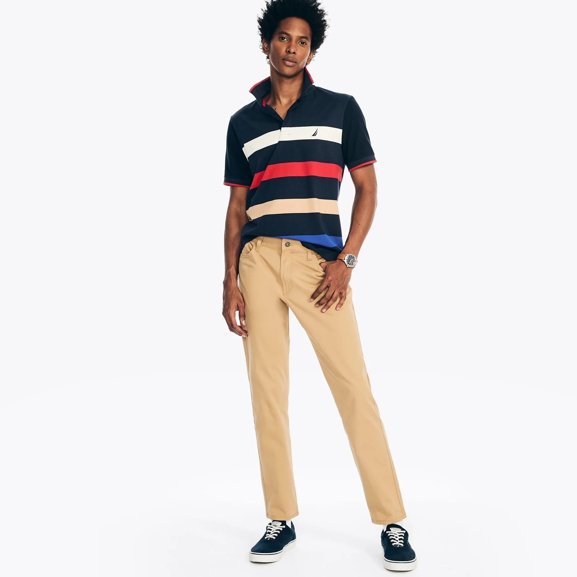 Nautica Men's Slim Fit Stretch Pant Raw Umber