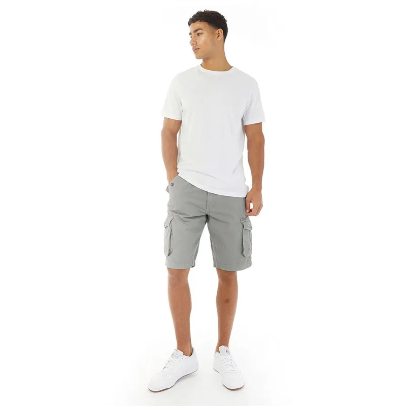 Onfire Mens Twill Combat Shorts Light Grey