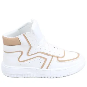 PA1 Leia WHITE / BEIGE high-top sneakers