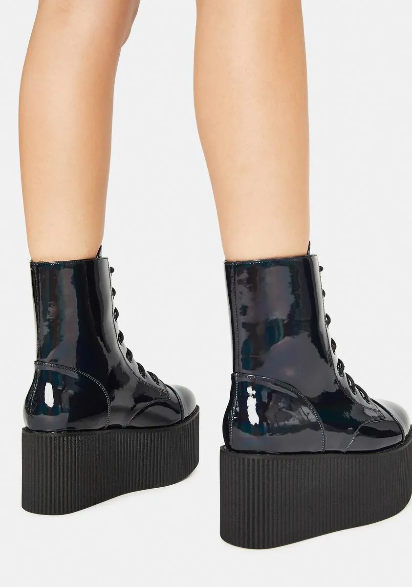 Patent Kaos Mid Platform Boots-