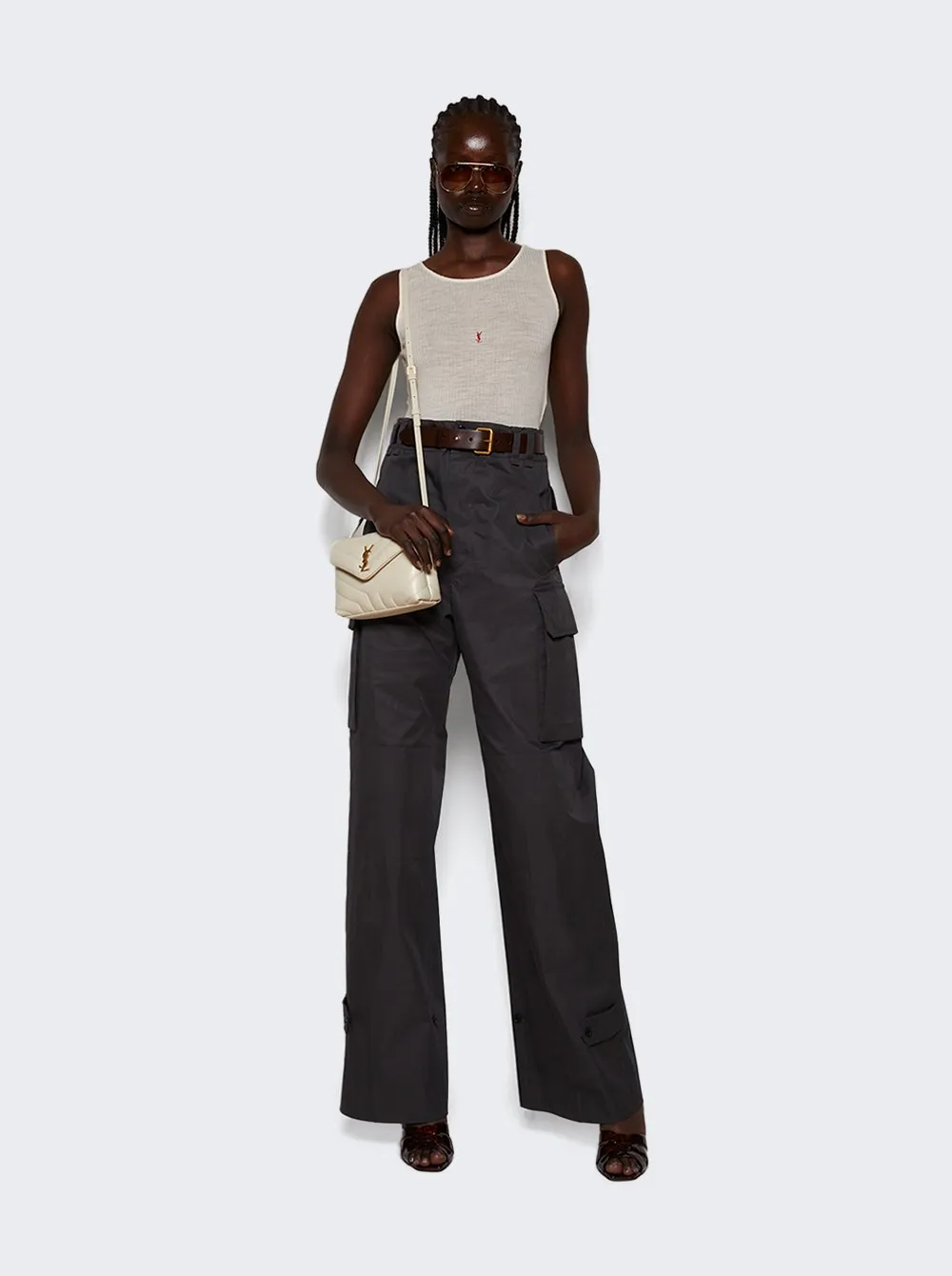 Saint Laurent   Toy Loulou Handbag Crema Soft 
