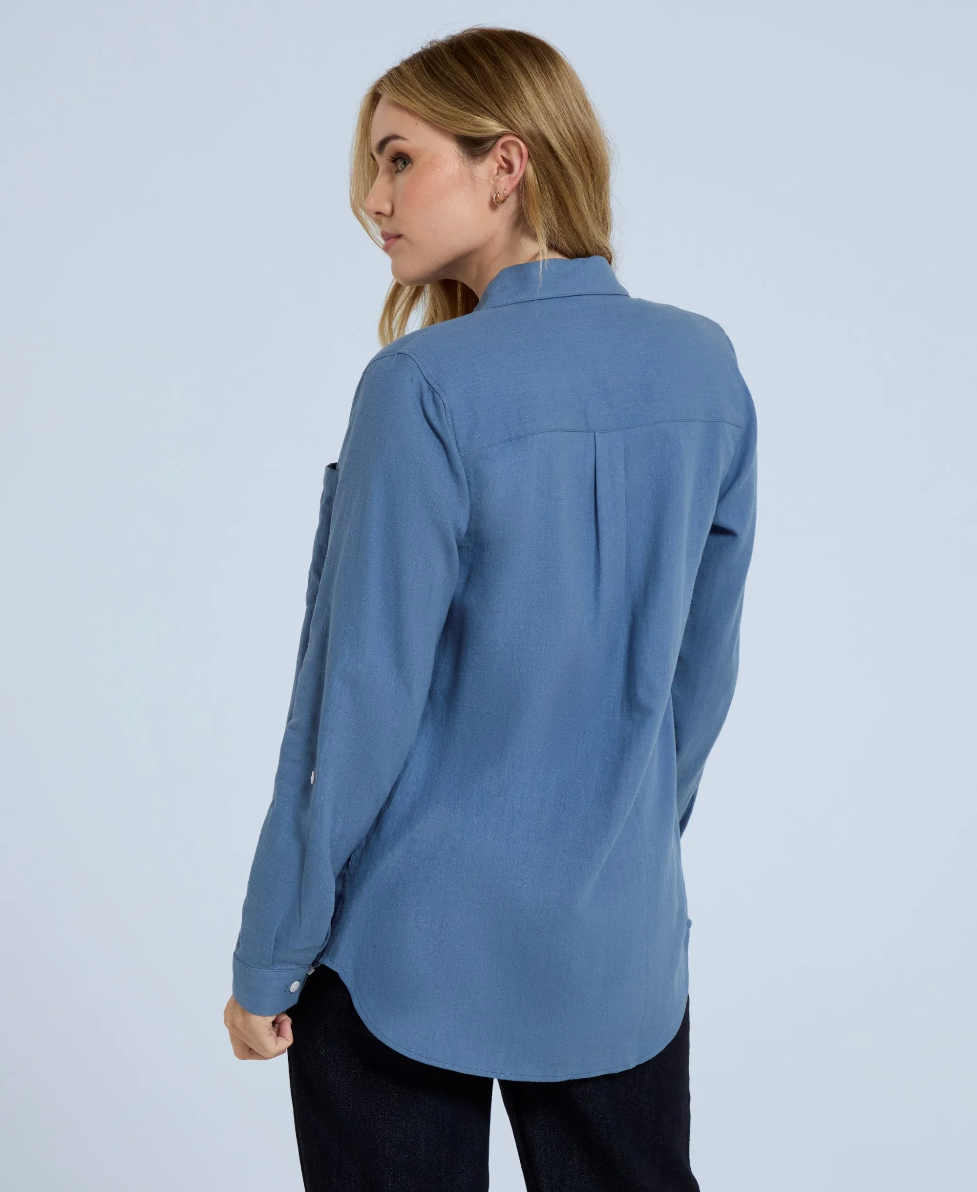 Seya Womens Beach Shirt - Corn Blue