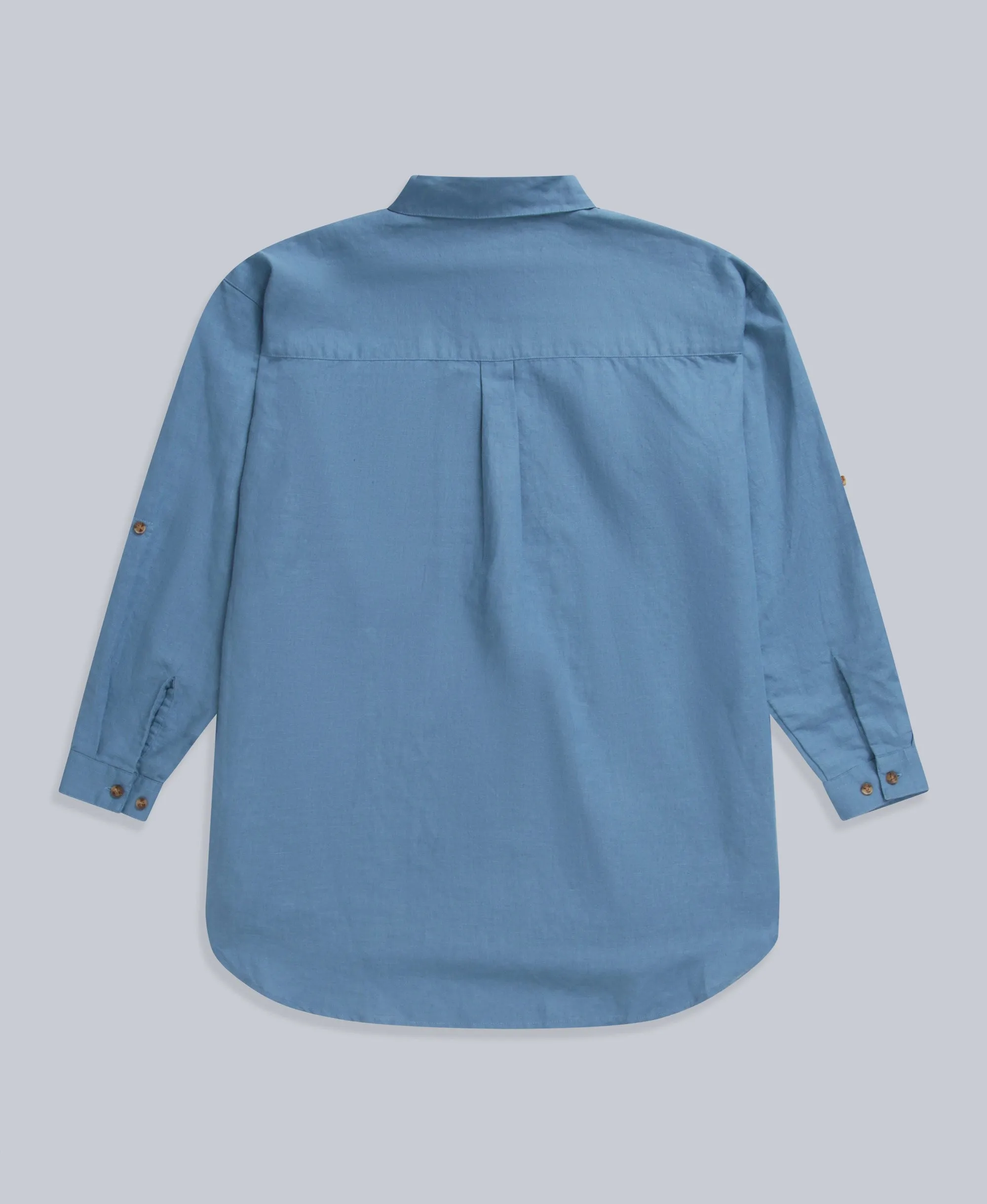 Seya Womens Beach Shirt - Corn Blue