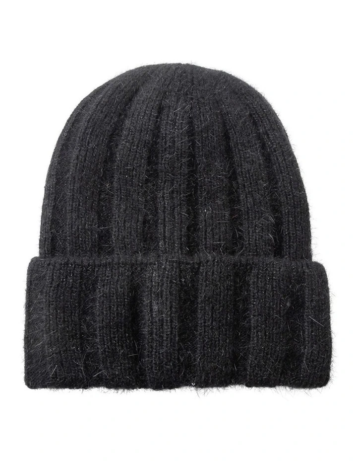 Sparkle Beanie in Black