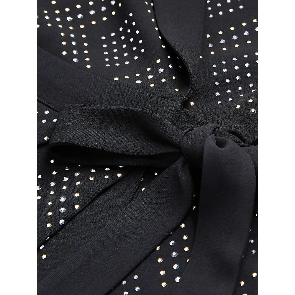 The Kooples Rhinestone-Embellished Wrap Mini Dress