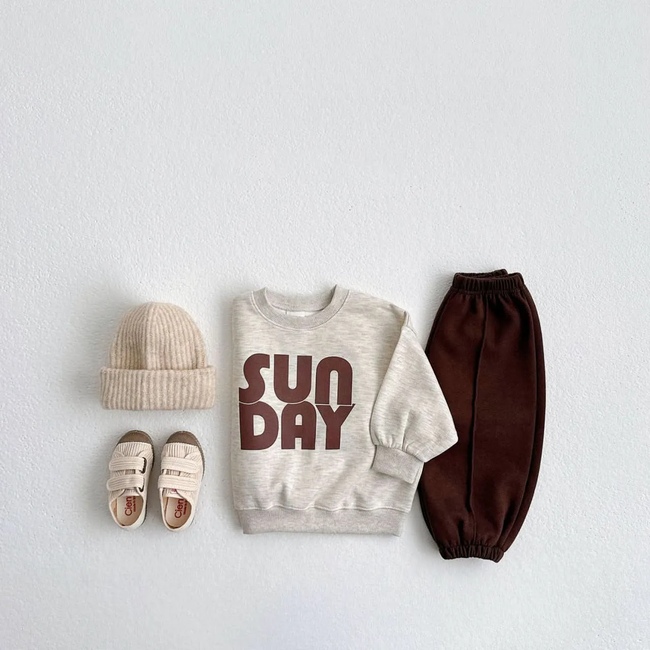 Toddler 'SUNDAY' Print Long Sleeve Sweatshirt (1-10y) - 3 Colors