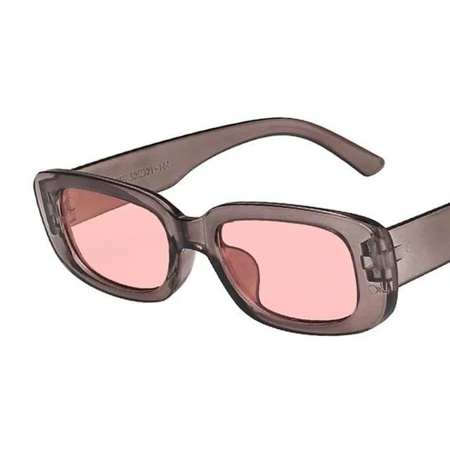 Vintage Rectangle Sunglasses for Women Square Sunglasses Shades for Women