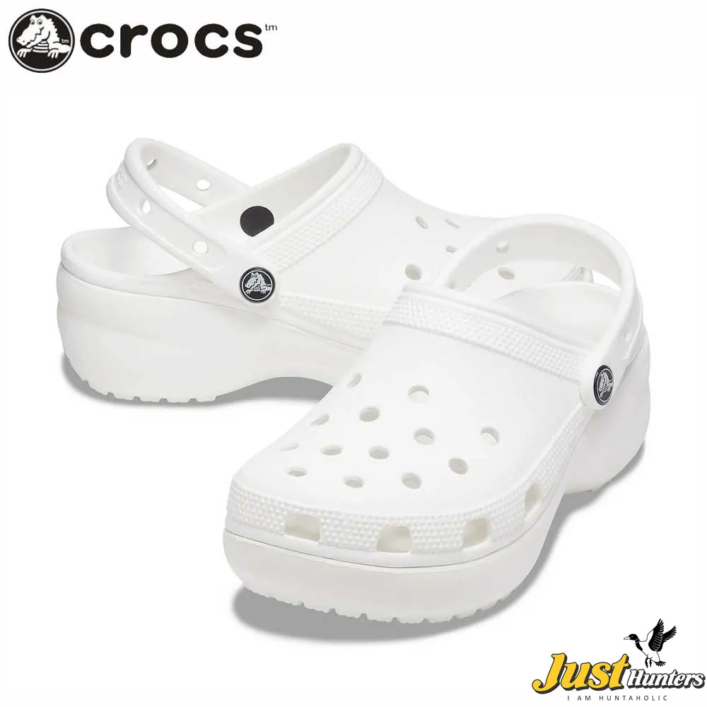 Women's Crocs Classic Platform Clog White