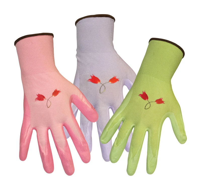 Women's Indoor/outdoor Nitrile Coated Gardening Gloves Assorted L 1 Pk Model 8429l