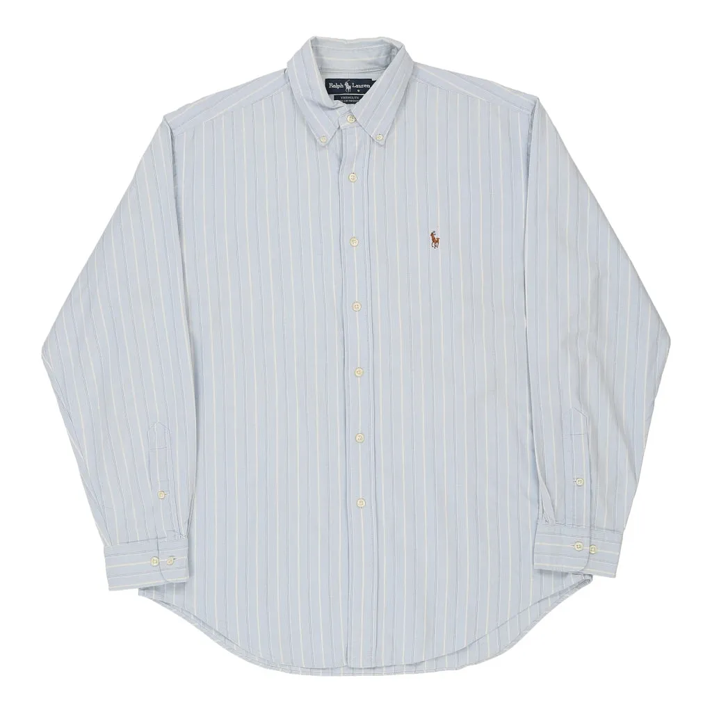 Yarmouth Ralph Lauren Striped Shirt - Large Blue Cotton