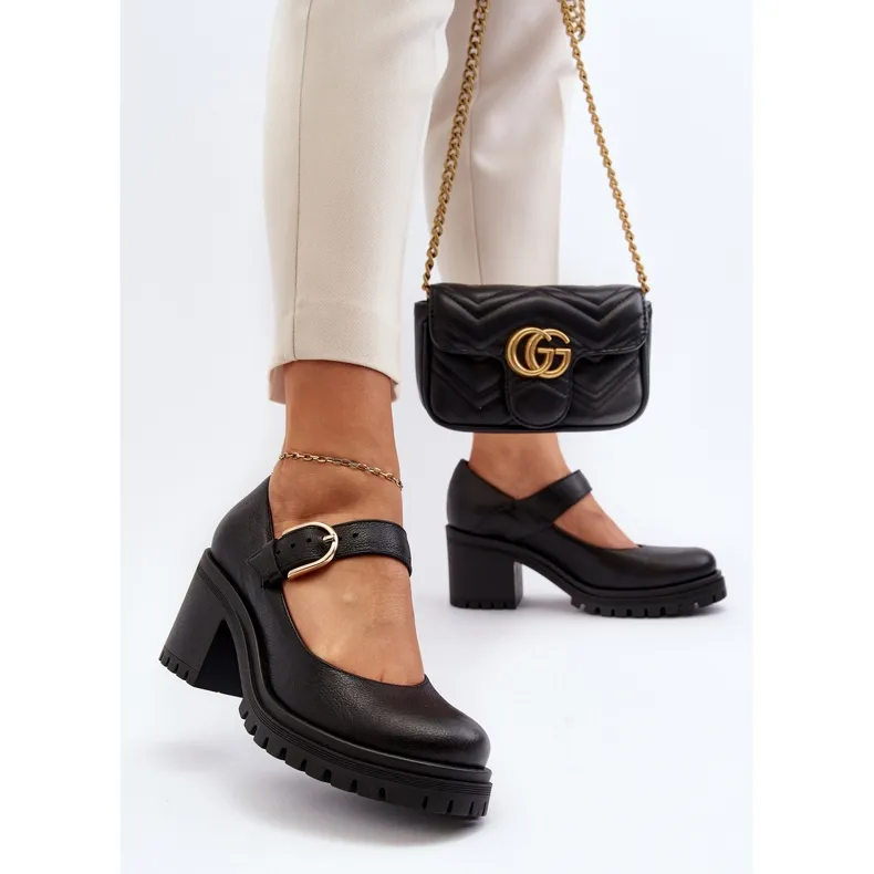 Zazoo 20166 Leather Pumps Black