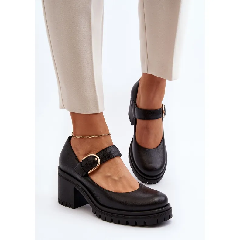 Zazoo 20166 Leather Pumps Black