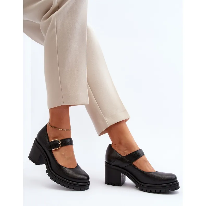 Zazoo 20166 Leather Pumps Black